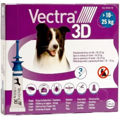 Vectra 3D 17,4 mg/196 mg/1429 mg Paikallisvaleluliuos Koirille 10-25 kg - Image 2