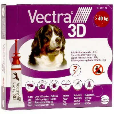 Vectra 3D 38,7 mg/436 mg/3175 mg Paikallisvaleluliuos Koirille Yli 40 kg - Image 2