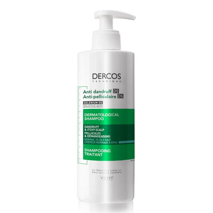 Vichy Dercos Shampoo Anti-Dandruff, Rasvoittuvat Hiukset 390 ml