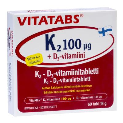 Vitatabs K2 100 mikrog + D3