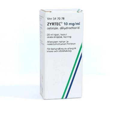 Zyrtec 10 mg/ml Tipat, Liuos